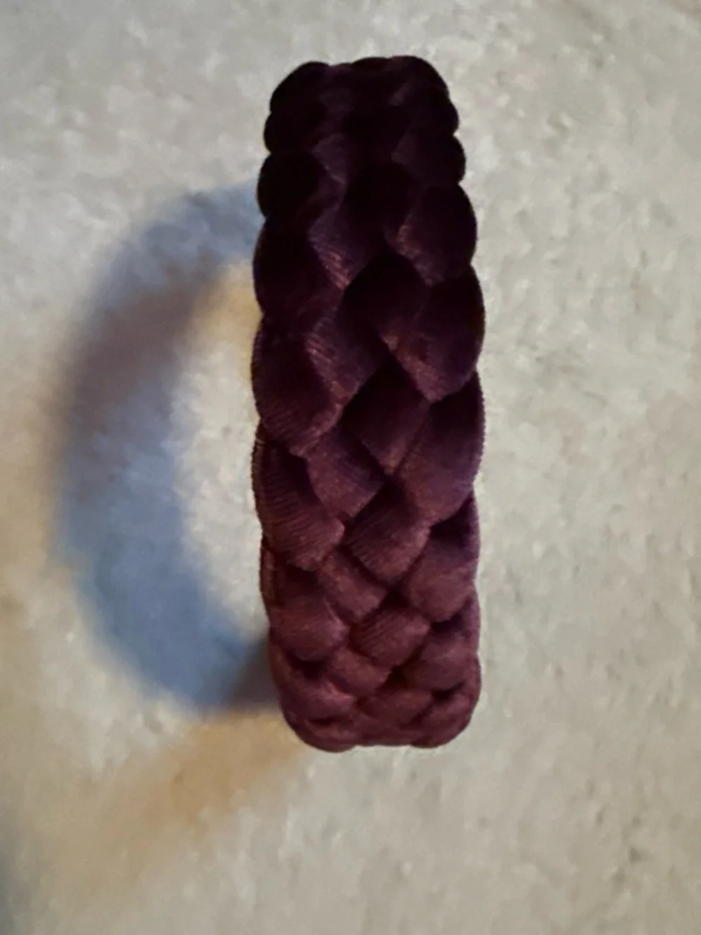 Braided Satin Headband - Plum